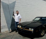 Old steel  sign from Arrow Pontiac \" someone repainted it grey, hopefully will bring it back to they way it was\"