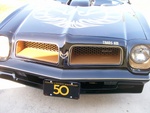 Front bumper shot. Nice 50th anniversary plate, eh?