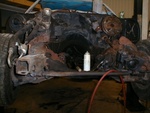Engine bay cleaned ready for media blaster.