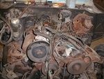 Engine coming out, believe it or not the thing runs fu=ine no problems