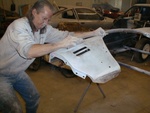 Work it....work it....fenders under prep.....no its body filler dust under the nose