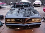 Just from the paint shop, no windshield yet, we set the front grilles in place for the picture. It was an overcast day . . .