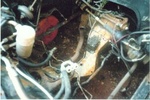 The first step was all mechanical work. The engine is out and there's alot of work to do!