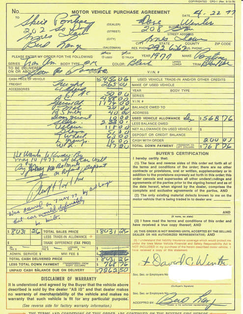 77 TA Purchase Agreement