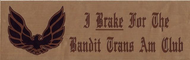 Bandit Brake decal