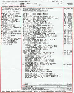 Al Romao build sheet 2
