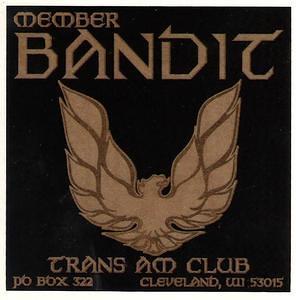 Original Bandit Trans Am Cub window sticker