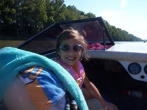 Head mechanic taking the day off doing a little boat ridin'.