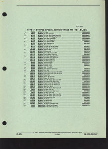 y84 stripe numbers