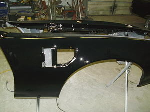 pass fender painted ready to come home