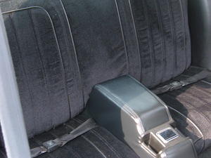 Rear console, This car was special ordered with many options, including cloth seats