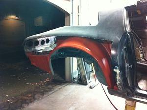 Also patch in door jamb, and lower fender where it attached to rocker extension.